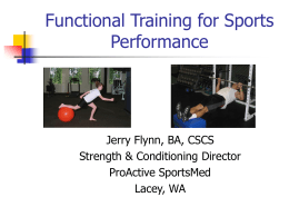 Functional Training for Sports Performance