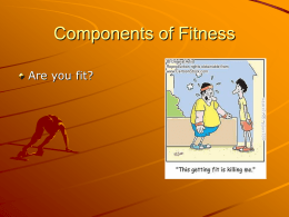 Physiological components of fitness