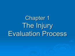 Chapter 1 The Injury Evaluation Process