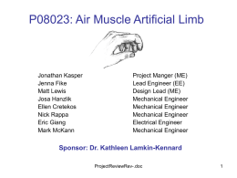 P08023: Air Muscle Artificial Limb