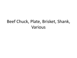 Beef Chuck, Plate, Brisket, Shank, Various