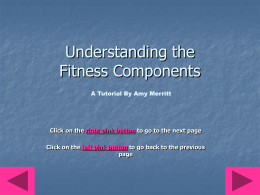 Fitness Component tutorial