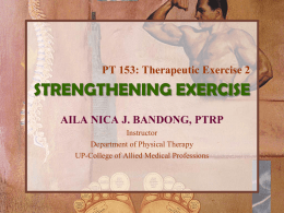 Determinants of Resistance Exercise