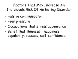 Factors That May Trigger An Eating Disorder