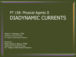 physiologic effects of diadynamic currents