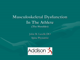 Musculoskeletal Dysfunction In The Athlete