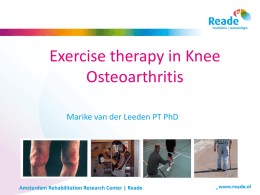 Exercise therapy in knee OA