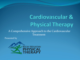 Cardiovascular and Physical Therapy
