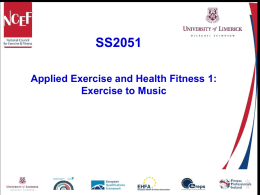 Exercise to Music - Tutor Support Site