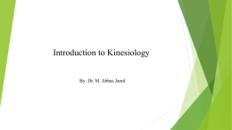 Intro to Kinesiology