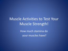 Muscle Activities to Test Your Muscle Strength