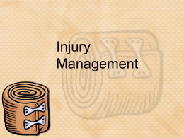 Injury Management Ppt