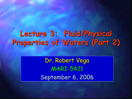 Lecture 2: Physical Properties of Water