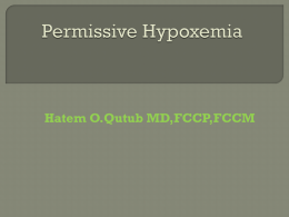 Permissive Hypoxemia