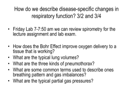 How do we describe disease-specific changes in respiratory