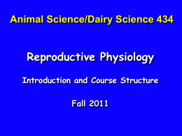Introduction, course structure 11 - University of Wisconsin Animal