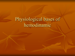 Physiological bases of hemodymanic