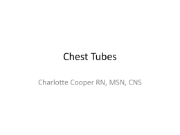 Chest Tubes