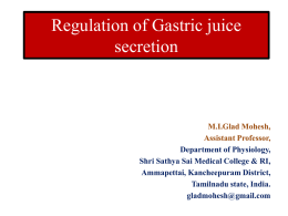 Regulation of Gastric juice secretion