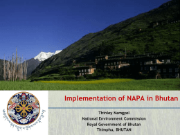 Implementation of NAPA in Bhutan