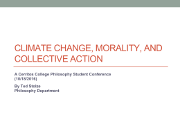 Climate Change, Morality, and Collective Action