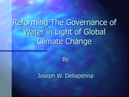 Adapting International Water Law to Global Climate Change