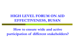 high level forum on aid effectiveness