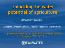 Unlocking the water potential of agriculture (Powerpoint)