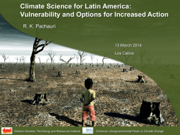 Climate science at the heart of sustainable policy making