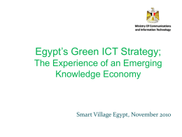 Egypt Green ICT - ITU Symposium Presentation