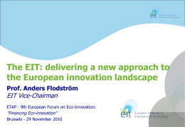 delivering a new approach to the European innovation landscape