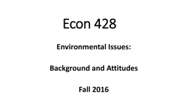 Background and Attitudes Fall 2016 1. Pollution