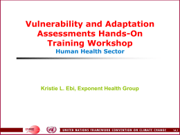 Vulnerability and Adaptation Assessments Hands-On