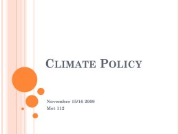 Climate Policy - San Jose State University