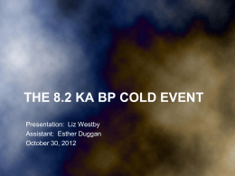 The 8.2 ka Event - PSU Glacier Research