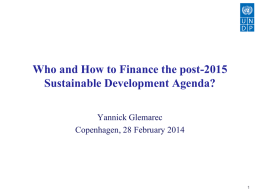 Who and How to Finance the post-2015 Sustainable
