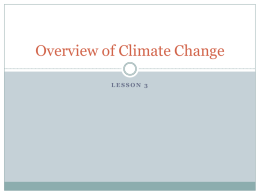 Overview of climate change