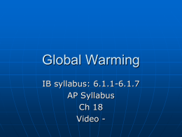 27. Global Warming