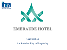 The Emeraude Hotelier Certification