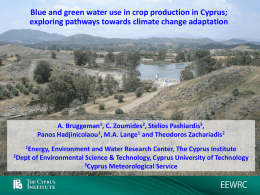 Blue and green water use in crop production in Cyprus