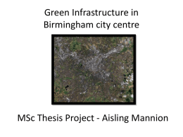 Green Infrastructure in Birmingham city centre