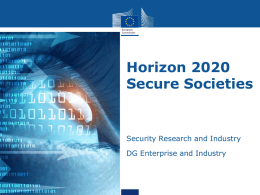 (European Commission) Horizon 2020 Secure Societies