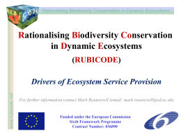 Drivers of ecosystem service change