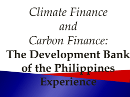 Carbon Finance Program (CFP)