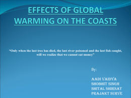 Effects of Global Warming on the Coasts of India