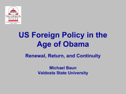 US Foreign in the Age of Obama