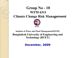 WFM 6311 Climate Change Risk Management