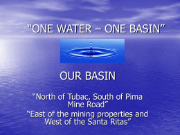 ONE WATER – ONE BASIN”