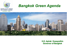 Urban Planning: How to live under climate change in Bangkok