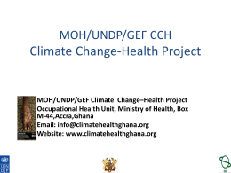 UNDP/GEF/GoG CCH Climate Change